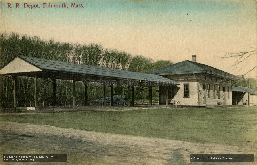 Postcard: Railroad Depot, Falmouth, Massachusetts